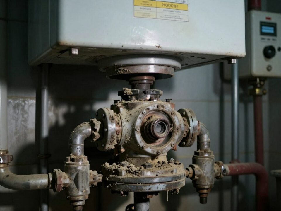 Chaudière gaz et brûleur encrassé